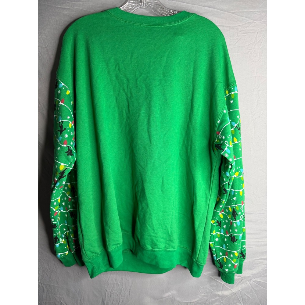 Elf Movie Buddy The Elf Smiling Is My Favorite Green Holiday Sweatshirt XL - Picture 2 of 4